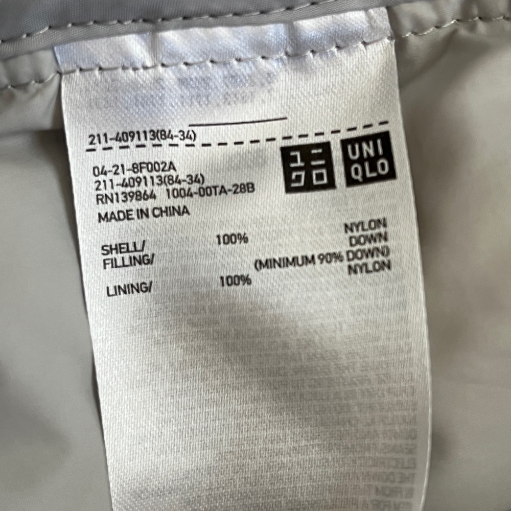 Uniqlo Women's Gray Puffer Down Jacket Small - Picture 6 of 11